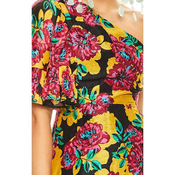 La Maison Talulah Barcelona Bloom One Shoulder Floral Mini Dress Size M - Picture 3 of 9